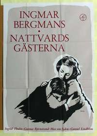 h004 WINTER LIGHT style B Swedish movie poster '63 Ingmar Bergman