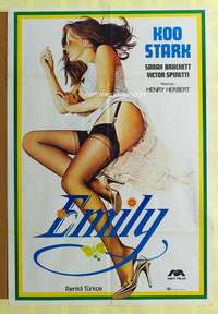 h061 EMILY Turkish movie poster '77 sexy artwork of Koo Stark!