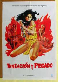 h031 GOUVERNANTE Venezuelan movie poster '70s sexy Renato Casaro art!