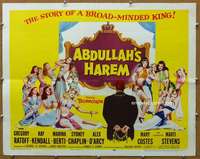 j020 ABDULLAH'S HAREM half-sheet movie poster '56 English sex in Egypt!