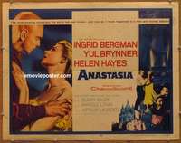 j031 ANASTASIA half-sheet movie poster '56 Ingrid Bergman, Yul Brynner