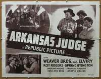 j037 ARKANSAS JUDGE half-sheet movie poster R48 Weaver, Roy Rogers