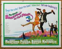 j044 BAREFOOT IN THE PARK half-sheet movie poster '67 Redford, Jane Fonda