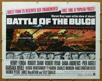 j046 BATTLE OF THE BULGE half-sheet movie poster '66 Henry Fonda, Shaw