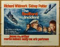 j048 BEDFORD INCIDENT half-sheet movie poster '65 Widmark, Sidney Poitier