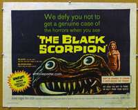 j057 BLACK SCORPION half-sheet movie poster '57 wild wacky creature!
