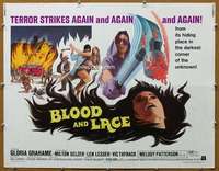 j060 BLOOD & LACE half-sheet movie poster '71 Gloria Grahame, AIP horror!