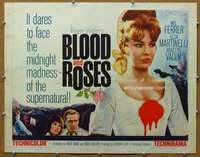 j061 BLOOD & ROSES half-sheet movie poster '61 Roger & Annette Vadim!