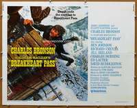 j066 BREAKHEART PASS style B half-sheet movie poster '76 Charles Bronson