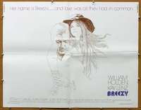 j067 BREEZY half-sheet movie poster '74 Clint Eastwood, William Holden