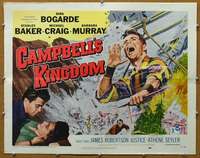 j074 CAMPBELL'S KINGDOM half-sheet movie poster '58 Dirk Bogarde, western!