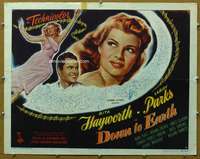 j011 DOWN TO EARTH style A half-sheet movie poster '46 Rita Hayworth