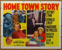j005 HOME TOWN STORY style A half-sheet movie poster '51 Marilyn Monroe
