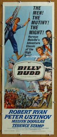 j593 BILLY BUDD insert movie poster '62 Terence Stamp, Robert Ryan