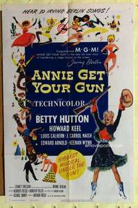 k963 ANNIE GET YOUR GUN one-sheet movie poster R56 Betty Hutton, Keel