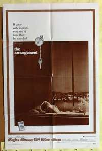 k954 ARRANGEMENT one-sheet movie poster '69 Kirk Douglas, Faye Dunaway