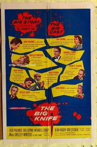 k936 BIG KNIFE one-sheet movie poster '55 Jack Palance, Robert Aldrich