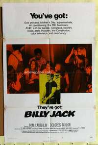 k931 BILLY JACK one-sheet movie poster '71 Tom Laughlin, Delores Taylor