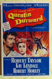 k976 ADVENTURES OF QUENTIN DURWARD one-sheet movie poster '55 Robert Taylor