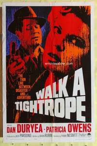 k078 WALK A TIGHTROPE one-sheet movie poster '64 Dan Duryea, Patricia Owens