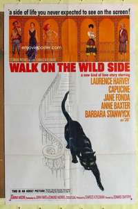 k074 WALK ON THE WILD SIDE one-sheet movie poster '62 Jane Fonda, Harvey