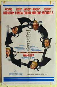 k064 WARLOCK one-sheet movie poster '59 Henry Fonda, Richard Widmark