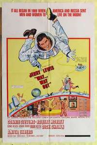 k060 WAY WAY OUT one-sheet movie poster '66 Jerry Lewis, Connie Stevens