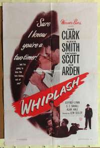 k050 WHIPLASH one-sheet movie poster '49 Dane Clark, Alexis Smith