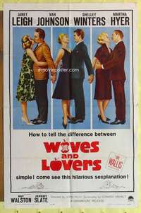 k040 WIVES & LOVERS one-sheet movie poster '63 Janet Leigh, Van Johnson