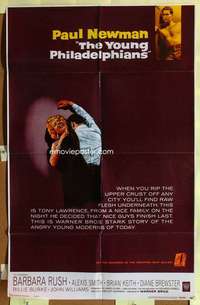 k016 YOUNG PHILADELPHIANS one-sheet movie poster '59 Paul Newman, Keith