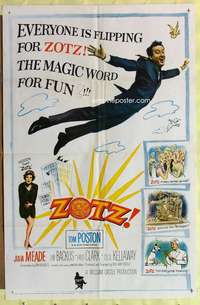 k003 ZOTZ one-sheet movie poster '62 William Castle, sci-fi comedy!