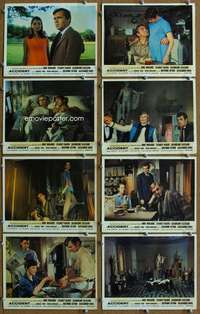 m056 ACCIDENT 8 English Front of House lobby cards '67 Bogarde, Harold Pinter