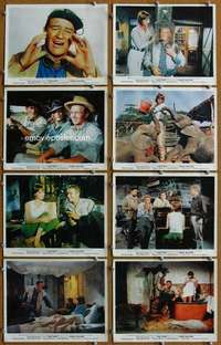 m075 HATARI 8 English Front of House lobby cards '62 John Wayne, Howard Hawks