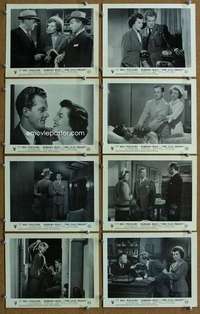 m055 CLAY PIGEON 8 English Front of House lobby cards '49 Barbara Hale