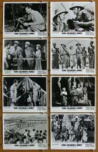 m062 KING SOLOMON'S MINES 8 English Front of House lobby cards '50 Deb Kerr