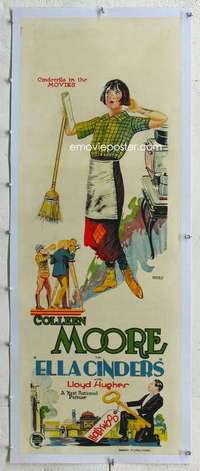 n095 ELLA CINDERS linen long Australian daybill movie poster '26Colleen Moore