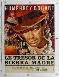n209 TREASURE OF THE SIERRA MADRE linen French 23x32 movie poster R60s