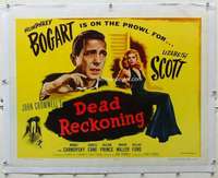 n021 DEAD RECKONING linen half-sheet movie poster R55 Humphrey Bogart