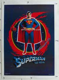n080 SUPERMAN linen Scottish special 23x32 '78 comic book hero Christopher Reeve!
