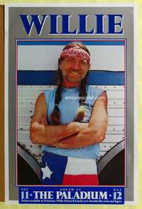 p034 WILLIE concert poster '80 Nelson at The Paladium!