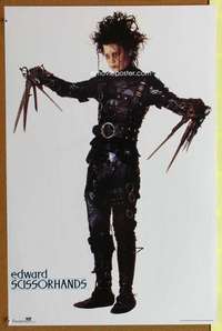 p065 EDWARD SCISSORHANDS commercial poster '90Johnny Depp