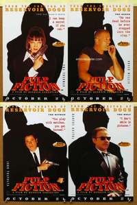 p013 PULP FICTION 4 English 13x20 movie posters '94 Thurman, Tarantino
