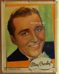 p040 BING CROSBY personality poster '36 close portrait!