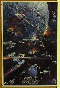 p017 STAR WARS soundtrack movie poster '77 cool Berkey art!