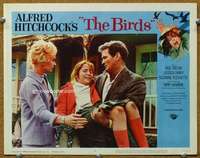 q052 BIRDS movie lobby card #5 '63 Rod Taylor & Tippi Hedren close up!