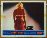q034 DIAL M FOR MURDER movie lobby card #7 '54 Grace Kelly close up!