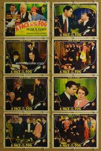 q171 FACE IN THE FOG 8 movie lobby cards '36 June Collyer, Lloyd Hughes