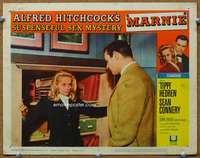 q058 MARNIE movie lobby card #5 '64 Connery catches Hedren stealing!