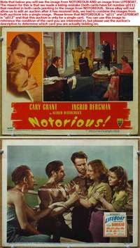 q011 NOTORIOUS movie lobby card #7 '46 Cary Grant, Ingrid Bergman