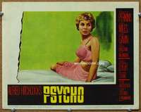 q018 PSYCHO movie lobby card #7 '60 half clad Janet Leigh close up!